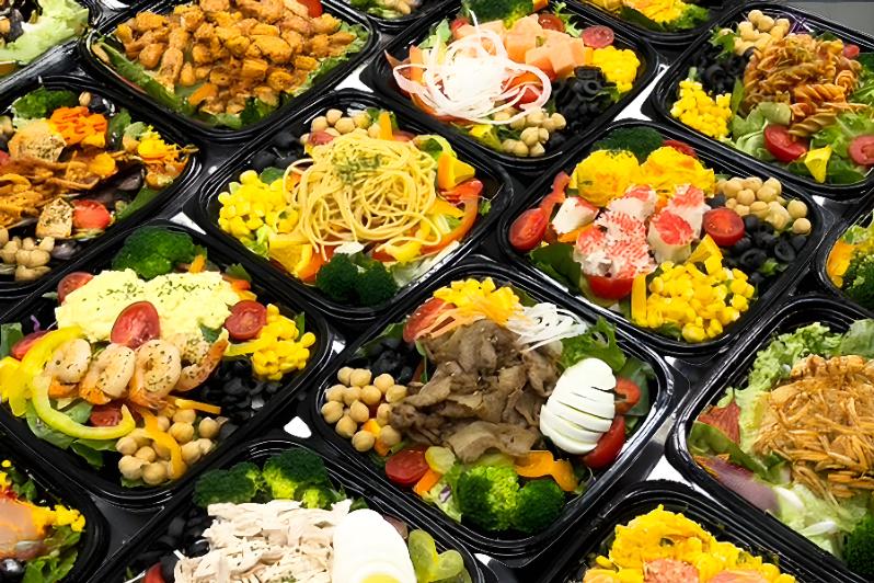 샐러드 도시락 이미지